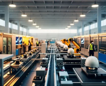 Quiet UK Industrial Rebound factory floor capital-goods stocks investment growth UK