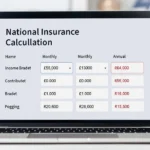 NI Contributions UK Tool showing National Insurance breakdown for UK workers