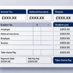 Tax Breakdown UK Tool showing UK income tax and National Insurance deductions