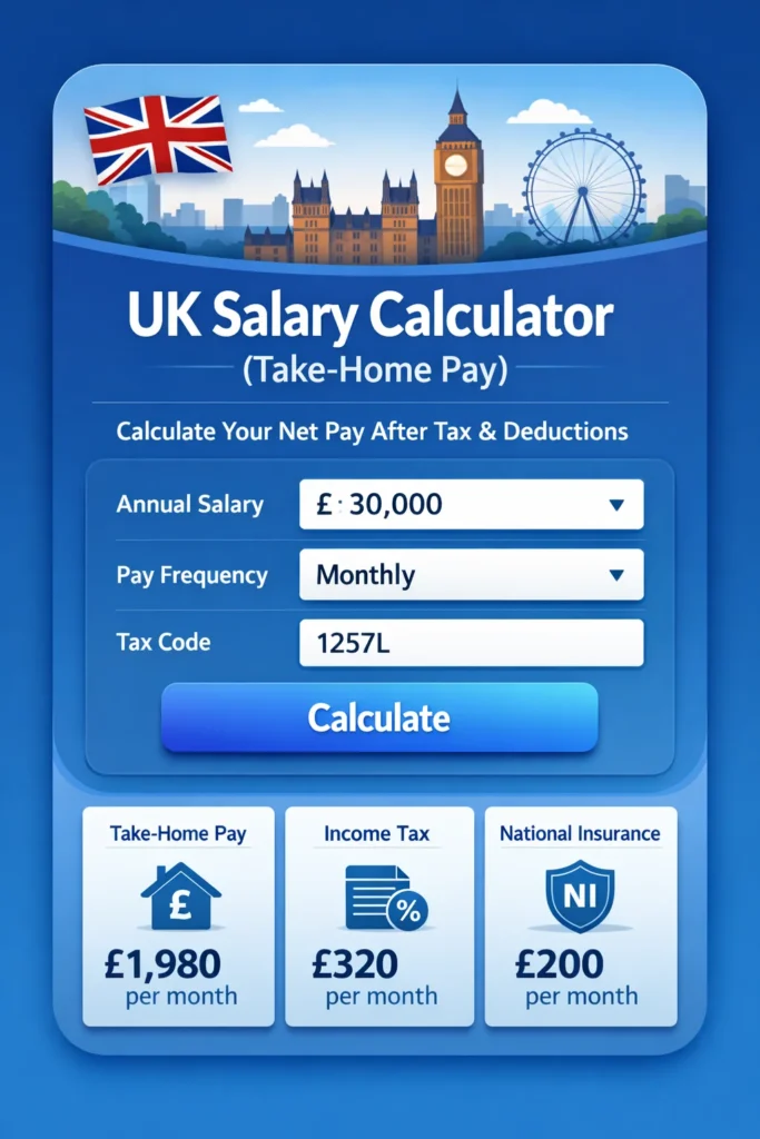 UK Salary Calculator for accurate take-home pay calculation