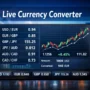 live currency converter guide Live currency converter showing real-time exchange rates on digital screen